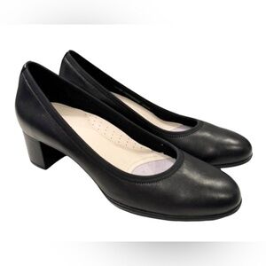 Aravon Women’s Career Dress Professional Pumps Block Heel Black Size 9